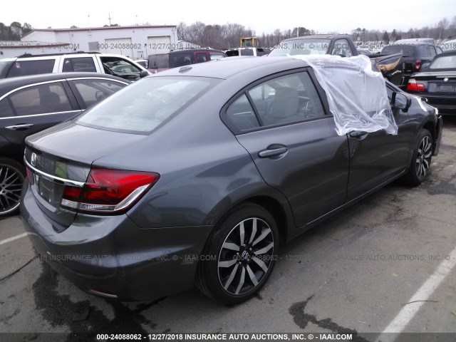 2HGFB2F96FH506430 - 2015 HONDA CIVIC EXL GRAY photo 4