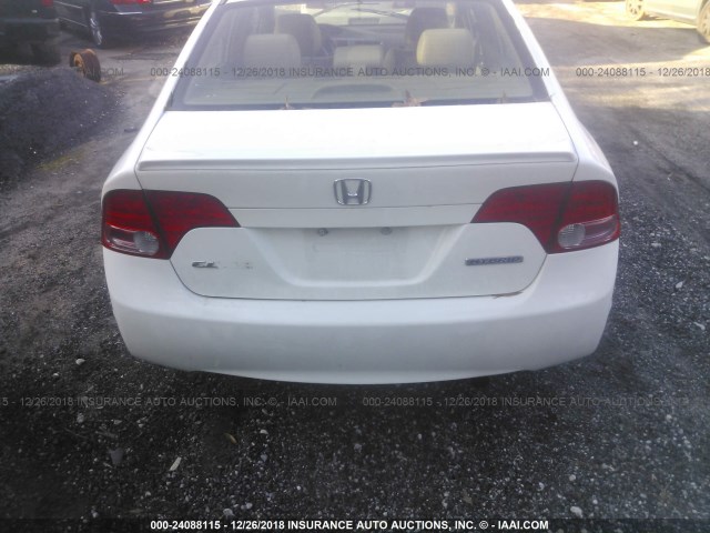 JHMFA36208S010544 - 2008 HONDA CIVIC HYBRID Unknown photo 6