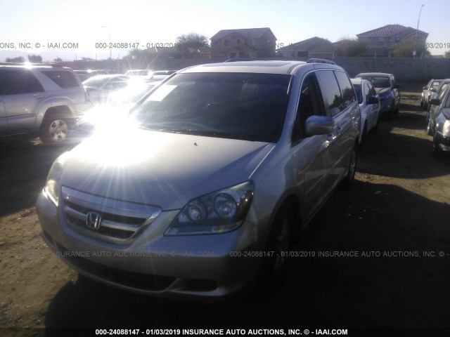 5FNRL386X6B402837 - 2006 HONDA ODYSSEY EXL SILVER photo 2