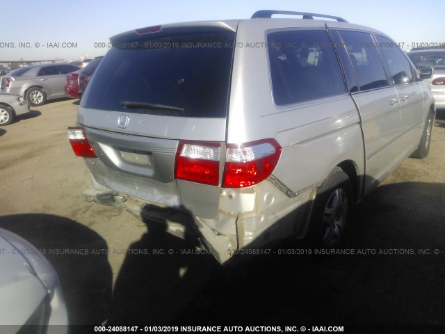 5FNRL386X6B402837 - 2006 HONDA ODYSSEY EXL SILVER photo 4