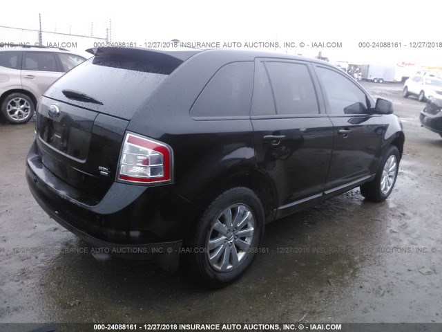 2FMDK49C67BA65164 - 2007 FORD EDGE SEL PLUS BLACK photo 4