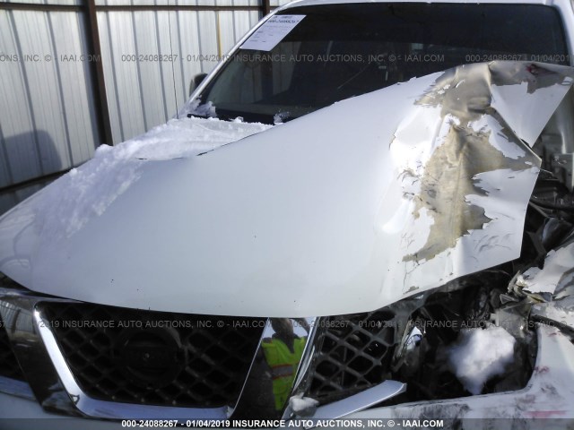 1N6AD06W26C441976 - 2006 NISSAN FRONTIER KING CAB LE/SE/OFF ROAD WHITE photo 10