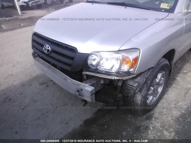 JTEGP21AX40041587 - 2004 TOYOTA HIGHLANDER LIMITED SILVER photo 6