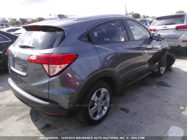 3CZRU5H76HM724241 - 2017 HONDA HR-V EXL GRAY photo 4