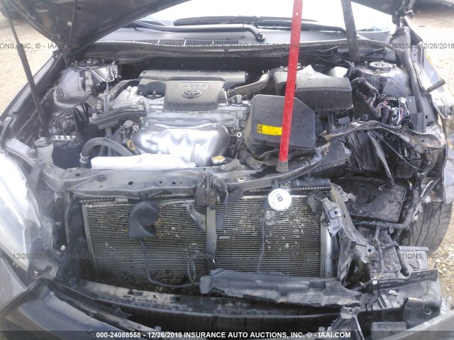 4T1BF1FK9FU005457 - 2015 TOYOTA CAMRY LE/XLE/SE/XSE GRAY photo 10