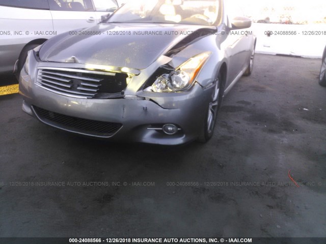 JN1CV6EK8BM213594 - 2011 INFINITI G37 SPORT GRAY photo 6