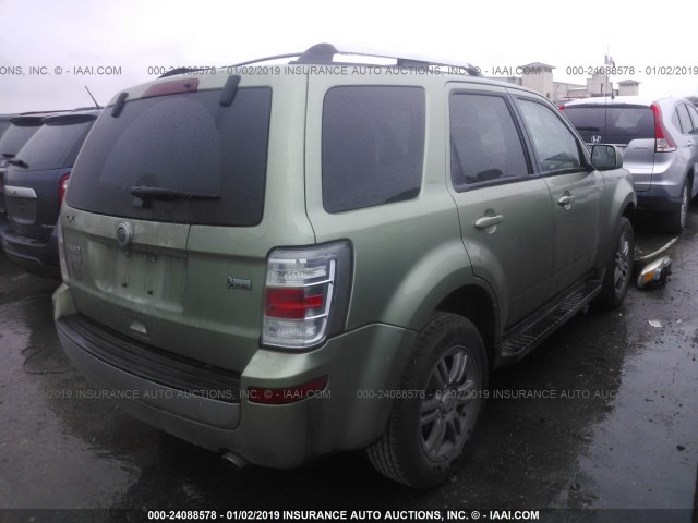 4M2CN8HGXAKJ15901 - 2010 MERCURY MARINER PREMIER GREEN photo 4