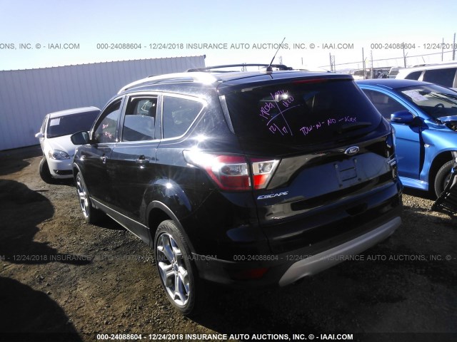 1FMCU0J98HUA64463 - 2017 FORD ESCAPE TITANIUM BLACK photo 3