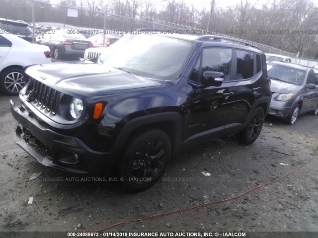 ZACCJABBXHPG48014 - 2017 JEEP RENEGADE LATITUDE BLACK photo 2