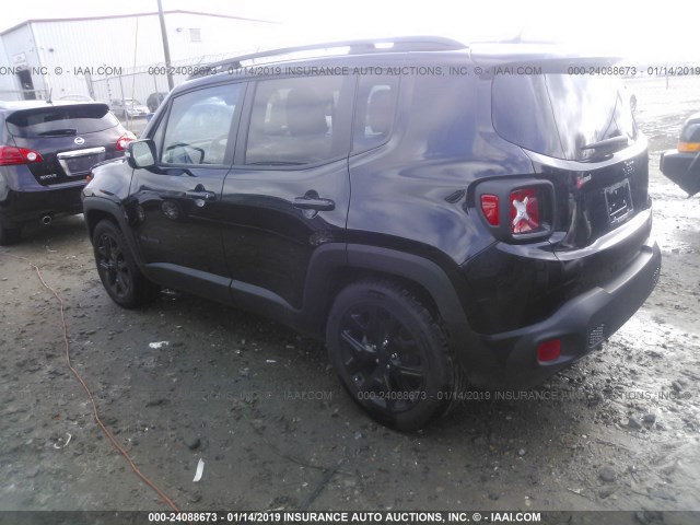 ZACCJABBXHPG48014 - 2017 JEEP RENEGADE LATITUDE BLACK photo 3