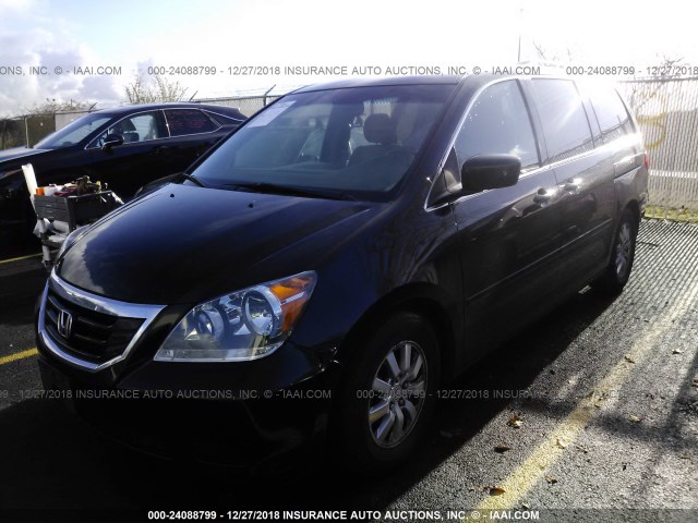 5FNRL3H7XAB073283 - 2010 HONDA ODYSSEY EXL BLACK photo 2