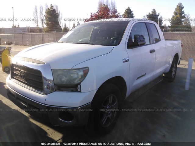 5TBRV54137S452274 - 2007 TOYOTA TUNDRA DOUBLE CAB SR5 WHITE photo 2