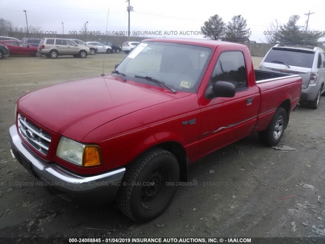 1FTYR10U62PA69268 - 2002 FORD RANGER RED photo 2