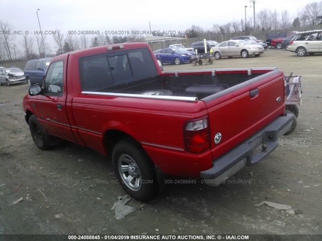 1FTYR10U62PA69268 - 2002 FORD RANGER RED photo 3