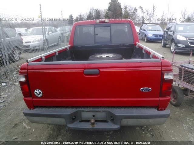 1FTYR10U62PA69268 - 2002 FORD RANGER RED photo 6