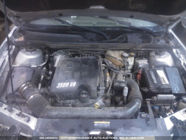 1G1ZT52865F257935 - 2005 CHEVROLET MALIBU LS SILVER photo 10