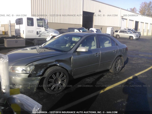 5NPEU46FX7H218523 - 2007 HYUNDAI SONATA SE/LIMITED GREEN photo 2