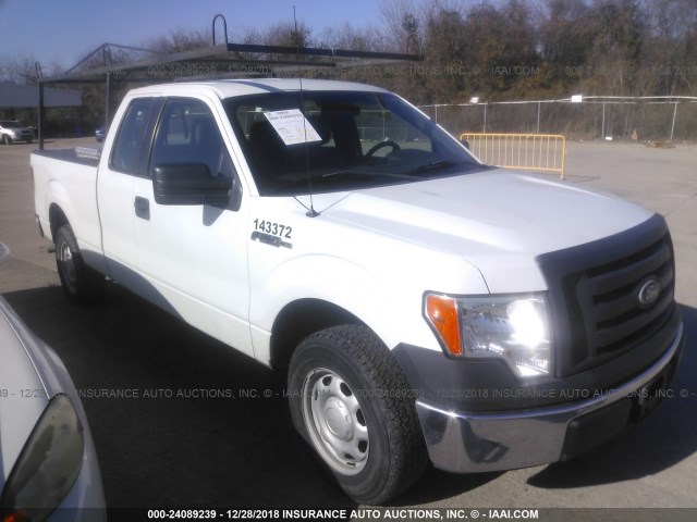 1FTEX1CM4BFA48851 - 2011 FORD F150 SUPER CAB WHITE photo 1