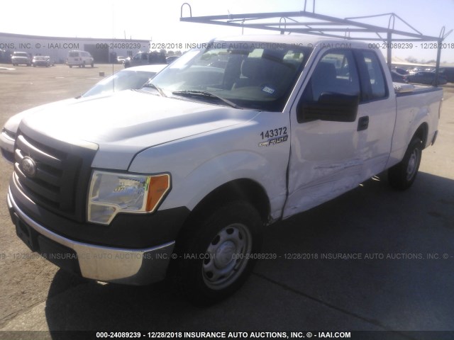 1FTEX1CM4BFA48851 - 2011 FORD F150 SUPER CAB WHITE photo 2