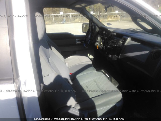 1FTEX1CM4BFA48851 - 2011 FORD F150 SUPER CAB WHITE photo 5