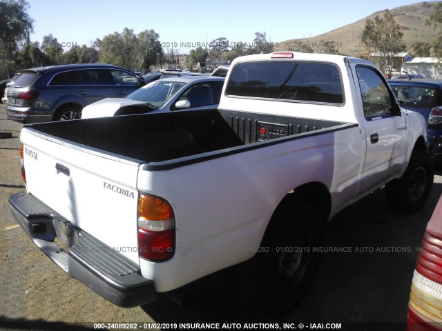 5TENL42N14Z411944 - 2004 TOYOTA TACOMA WHITE photo 4