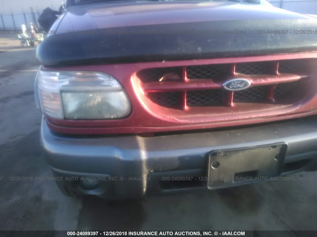 1FMZU63E5YZA78251 - 2000 FORD EXPLORER XLT RED photo 6