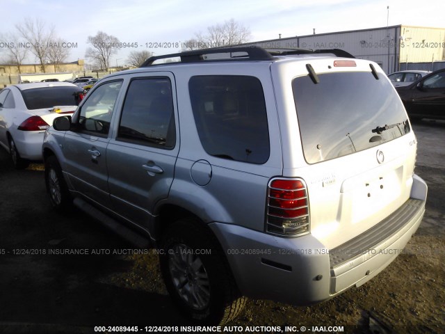 4M2CU57116KJ00337 - 2006 MERCURY MARINER SILVER photo 3