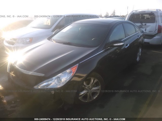 5NPEC4AC2DH678271 - 2013 HYUNDAI SONATA SE/LIMITED BLACK photo 2