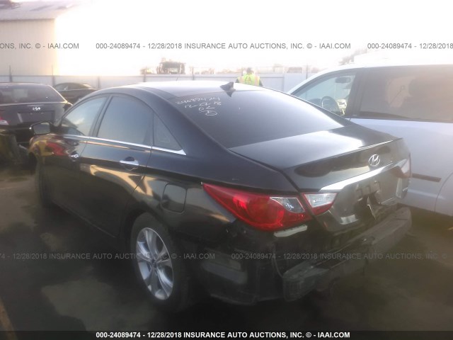 5NPEC4AC2DH678271 - 2013 HYUNDAI SONATA SE/LIMITED BLACK photo 3