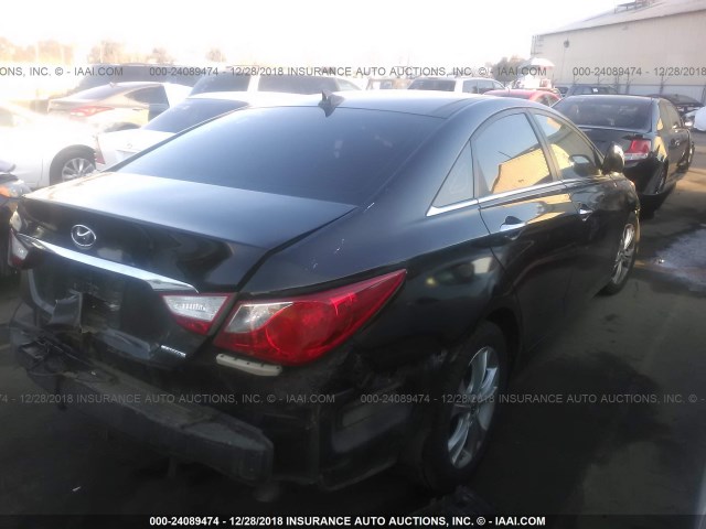 5NPEC4AC2DH678271 - 2013 HYUNDAI SONATA SE/LIMITED BLACK photo 4