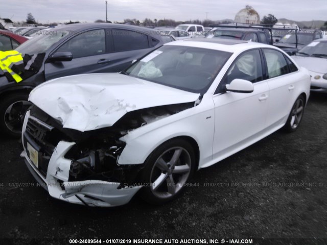 WAUFFAFL0CA118559 - 2012 AUDI A4 PREMIUM PLUS WHITE photo 2