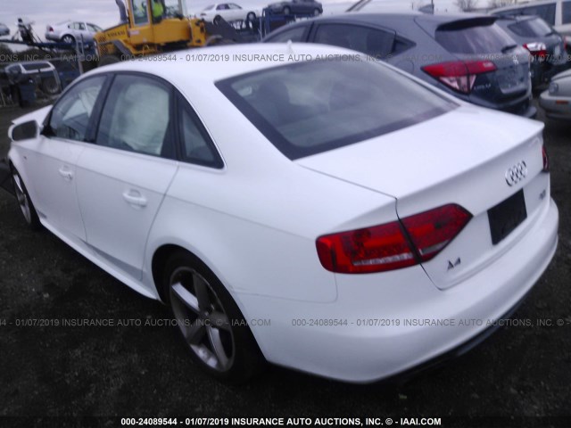 WAUFFAFL0CA118559 - 2012 AUDI A4 PREMIUM PLUS WHITE photo 3