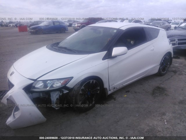 JHMZF1D41FS001727 - 2015 HONDA CR-Z WHITE photo 2