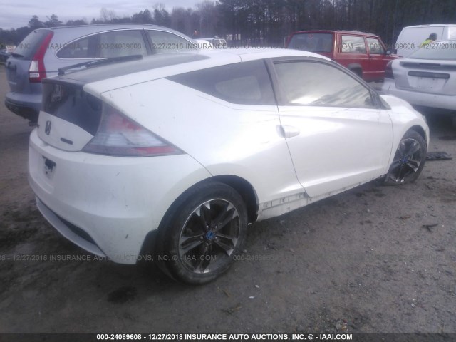 JHMZF1D41FS001727 - 2015 HONDA CR-Z WHITE photo 4