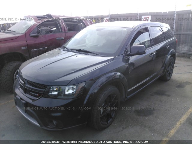 3C4PDDEG3ET313053 - 2014 DODGE JOURNEY R/T BLACK photo 2