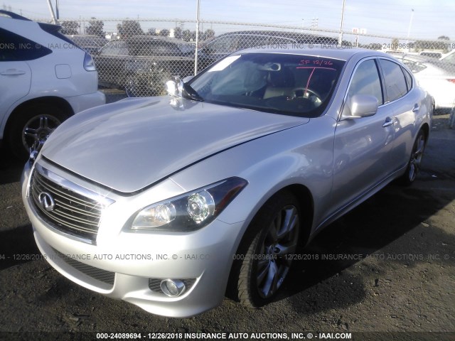 JN1BY1AP7DM511080 - 2013 INFINITI M37 SILVER photo 2