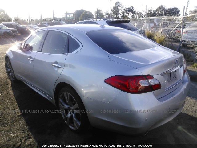 JN1BY1AP7DM511080 - 2013 INFINITI M37 SILVER photo 3