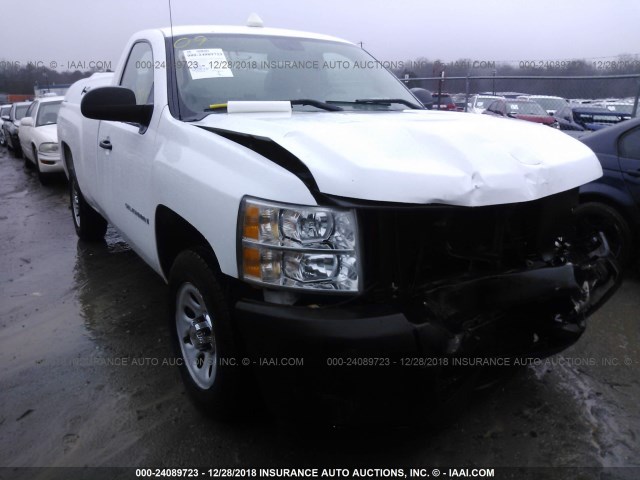 1GCEC14X79Z239869 - 2009 CHEVROLET SILVERADO C1500 WHITE photo 1