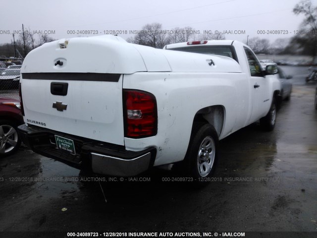 1GCEC14X79Z239869 - 2009 CHEVROLET SILVERADO C1500 WHITE photo 4