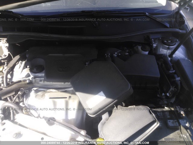 4T4BF1FK5FR514659 - 2015 TOYOTA CAMRY LE/XLE/SE/XSE SILVER photo 10