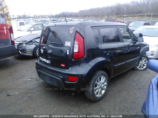 KNDJT2A69C7381059 - 2012 KIA SOUL +/!/SPORT BLACK photo 4