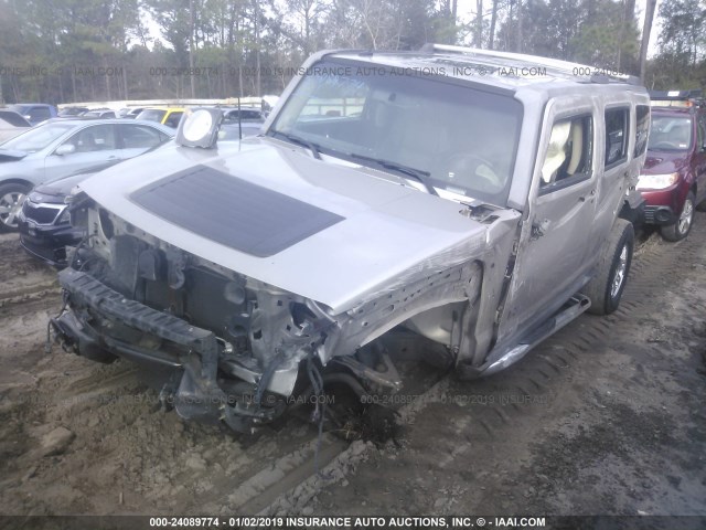 5GTDN13E878131567 - 2007 HUMMER H3 GRAY photo 2