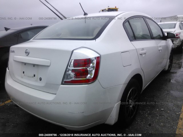 3N1AB61E99L647091 - 2009 NISSAN SENTRA 2.0/2.0S/2.0SL WHITE photo 4