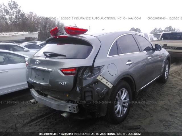 JN8AS1MU8BM711186 - 2011 INFINITI FX35 GRAY photo 4