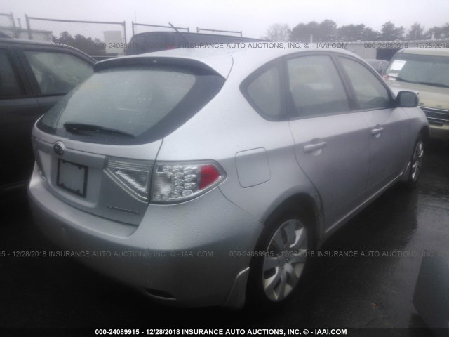 JF1GH6A63BG803267 - 2011 SUBARU IMPREZA 2.5I SILVER photo 4