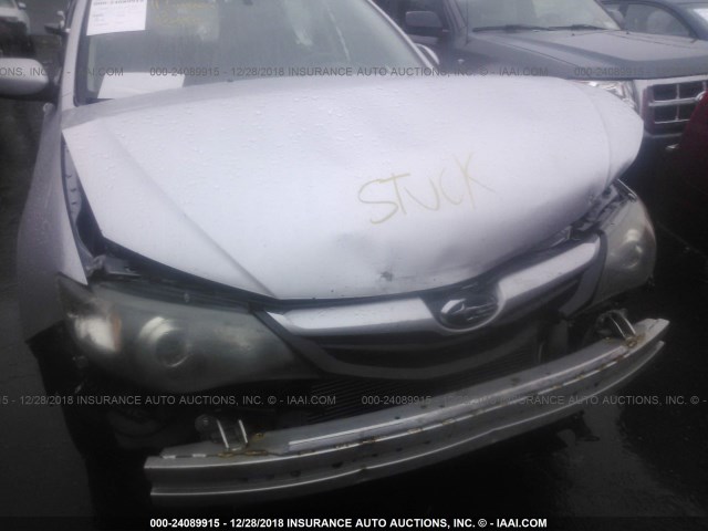 JF1GH6A63BG803267 - 2011 SUBARU IMPREZA 2.5I SILVER photo 6