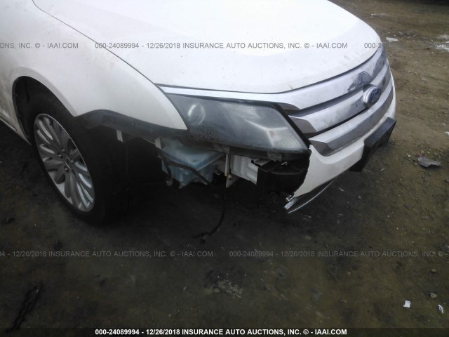 3FADP0L33AR211428 - 2010 FORD FUSION HYBRID WHITE photo 6