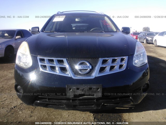 JN8AS5MT5CW612183 - 2012 NISSAN ROGUE S/SV BLACK photo 6