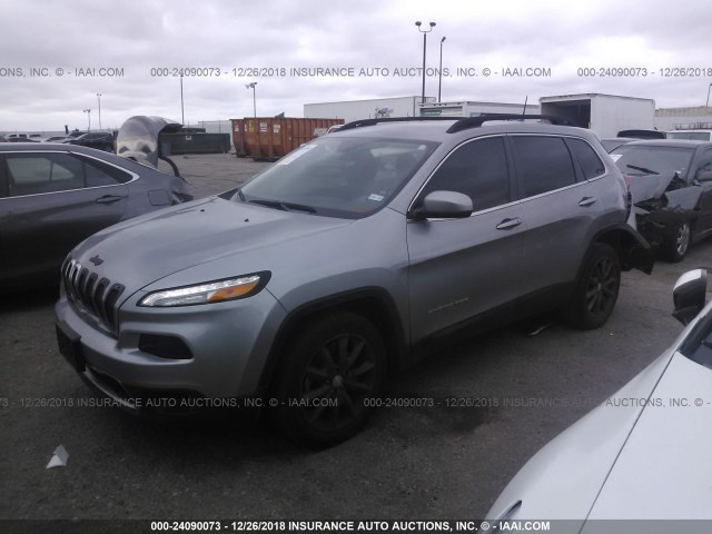 1C4PJLDB5GW234280 - 2016 JEEP CHEROKEE LIMITED GRAY photo 2