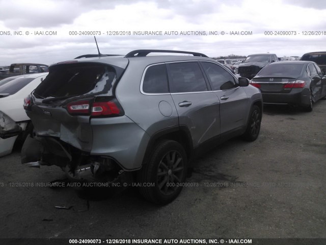 1C4PJLDB5GW234280 - 2016 JEEP CHEROKEE LIMITED GRAY photo 4